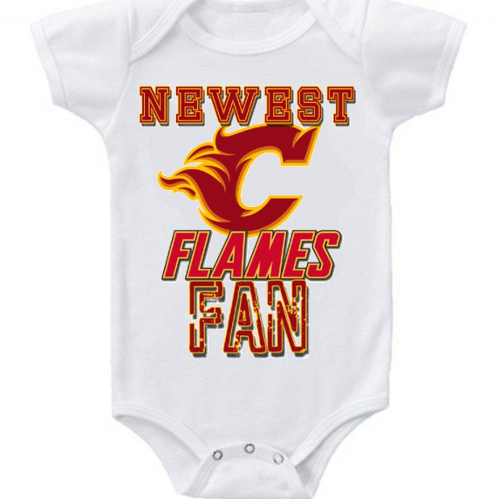 New Cute Baby One Piece Hockey Calgary Flames